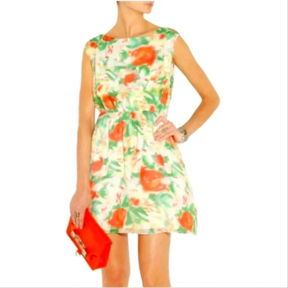 Alice & Olivia Floral Matilda Mini Dress - Picture 1 of 8